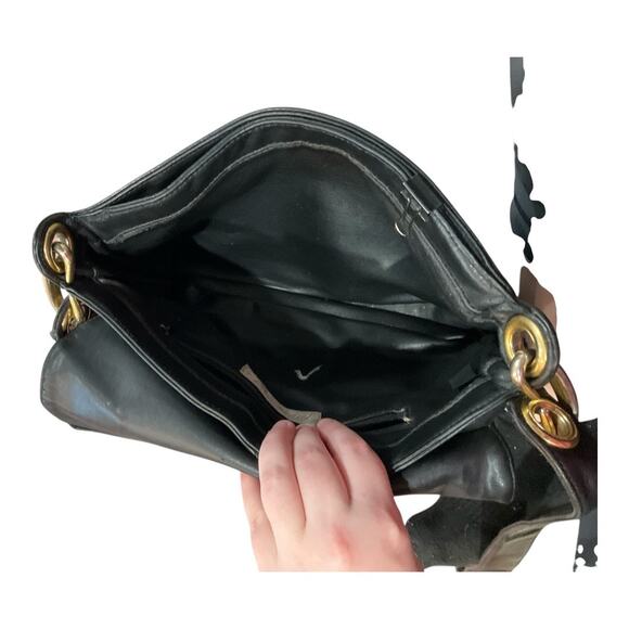 Leather Lord & Taylor Bag Black - Picture 4 of 5